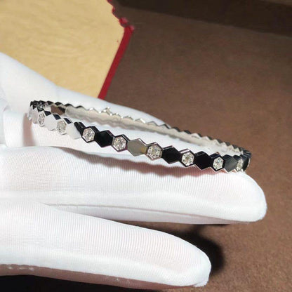 [Vellora Opalyn]BEE LOVE SILVER DIAMOND BRACELET