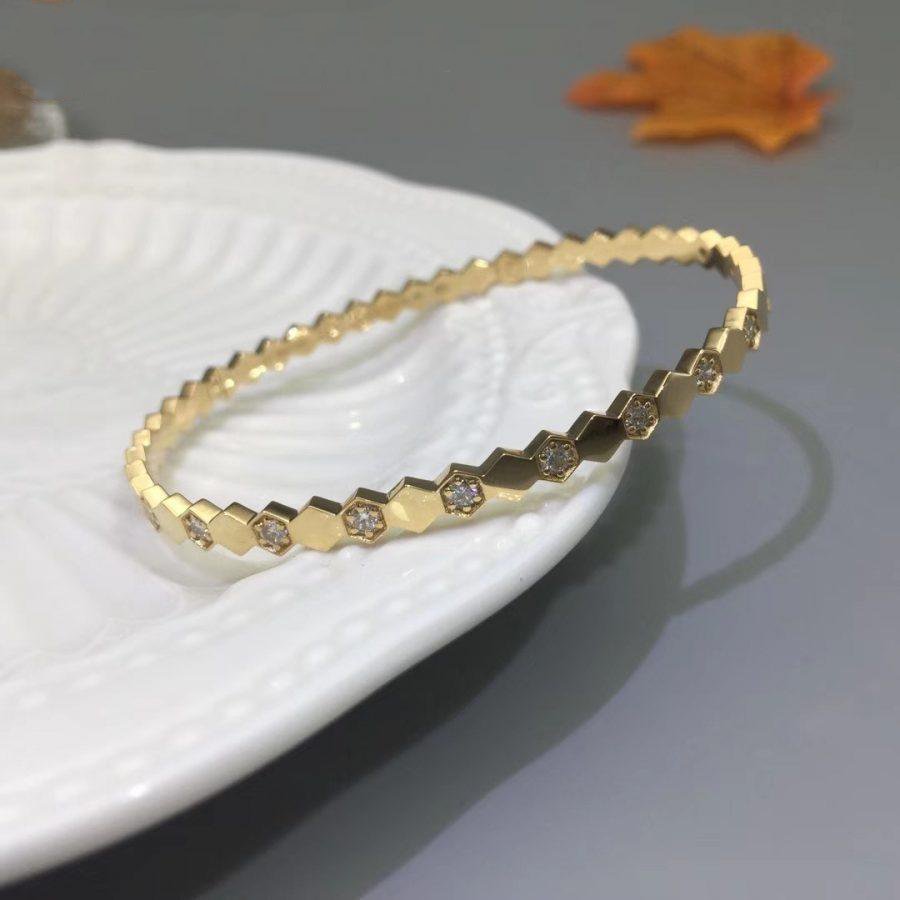 [Vellora Opalyn]BEE LOVE GOLD DIAMOND BRACELET