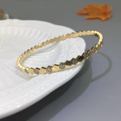[Vellora Opalyn]BEE LOVE GOLD DIAMOND BRACELET
