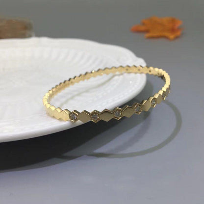 [Vellora Opalyn]BEE LOVE GOLD DIAMOND BRACELET