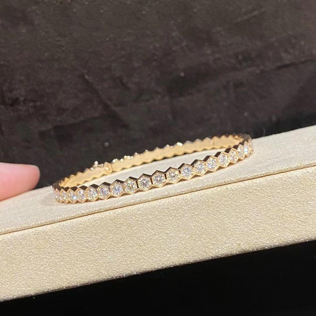 [Vellora Opalyn]BEE LOVE GOLD BRACELET FULL DIAMOND