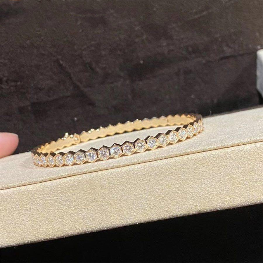 [Vellora Opalyn]BEE LOVE GOLD BRACELET FULL DIAMOND