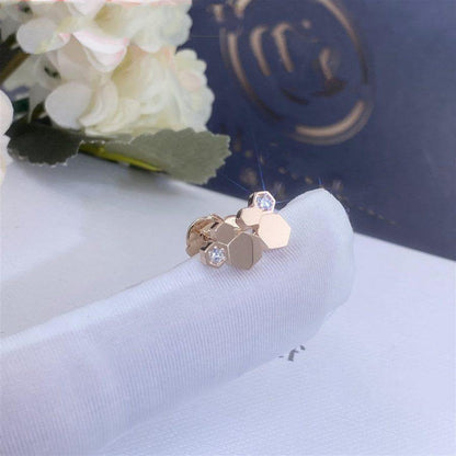 [Vellora Opalyn]BEE LOVE PINK GOLD DIAMOND EARRINGS