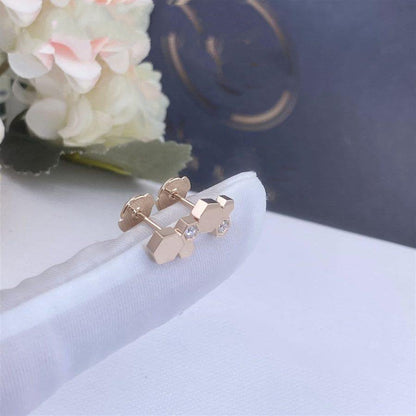 [Vellora Opalyn]BEE LOVE PINK GOLD DIAMOND EARRINGS