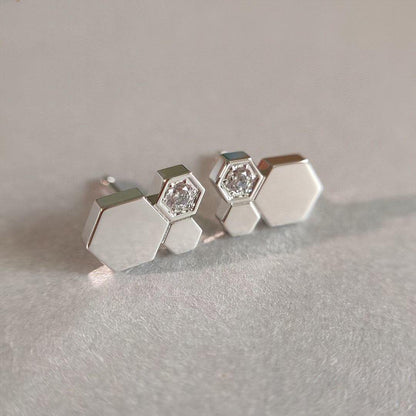 [Vellora Opalyn]BEE LOVE SILVER DIAMOND EARRINGS