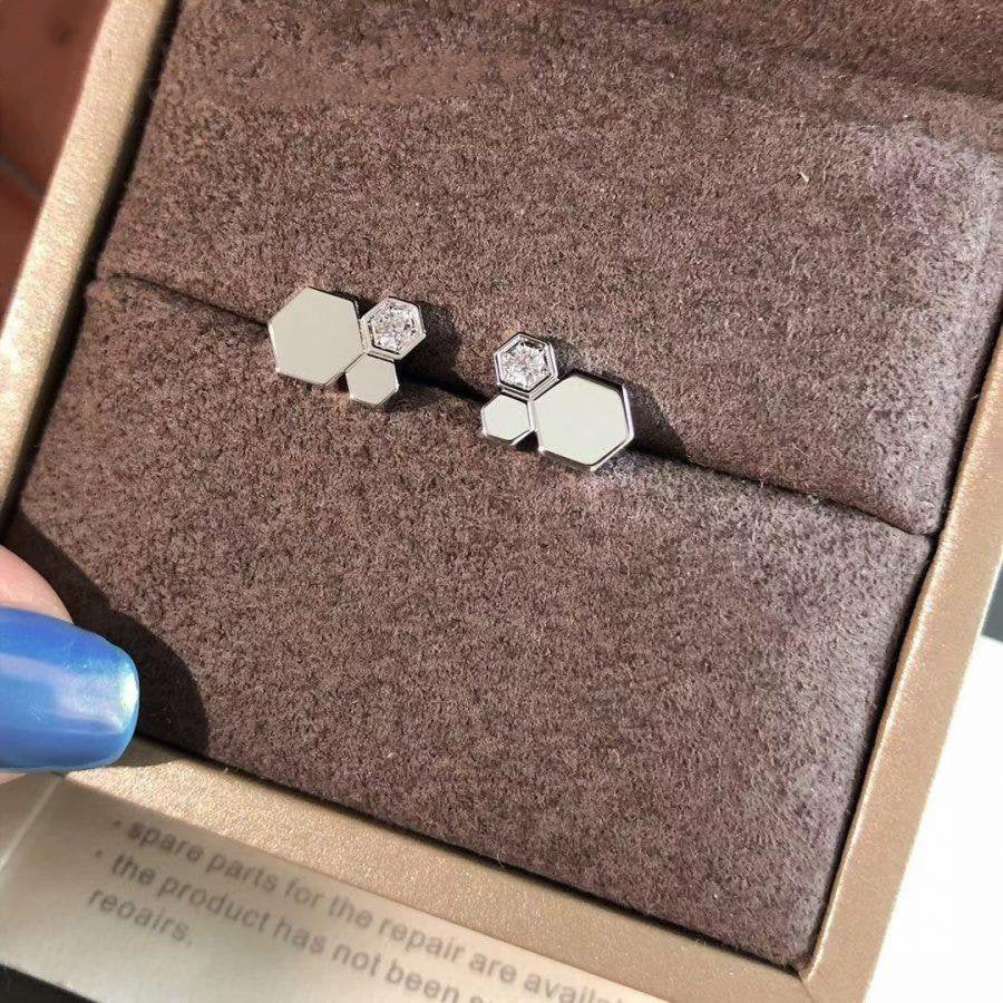 [Vellora Opalyn]BEE LOVE SILVER DIAMOND EARRINGS