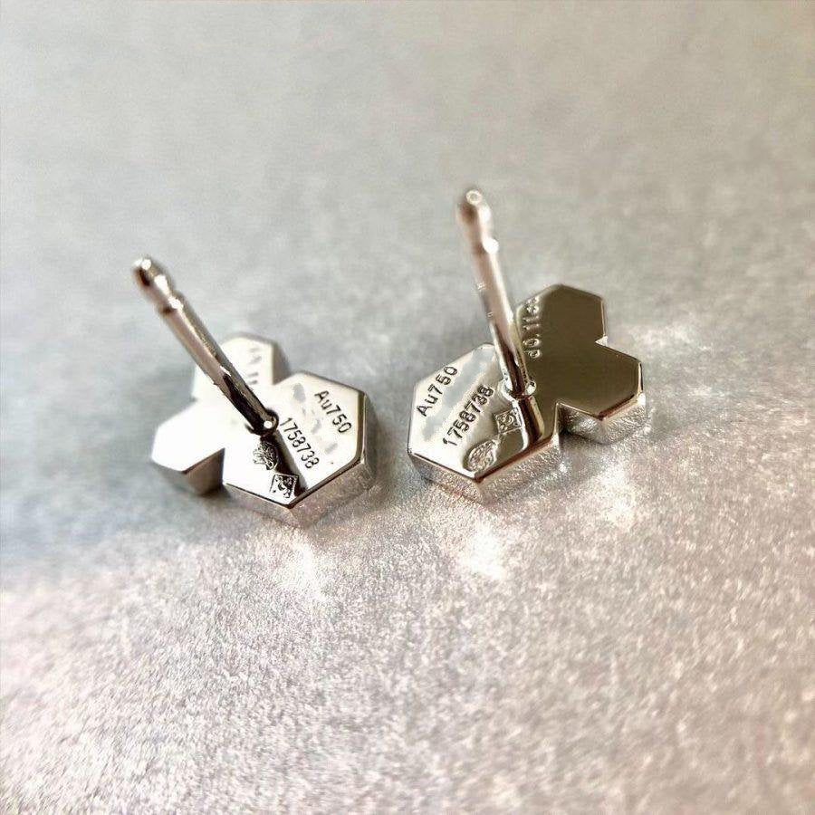 [Vellora Opalyn]BEE LOVE SILVER DIAMOND EARRINGS