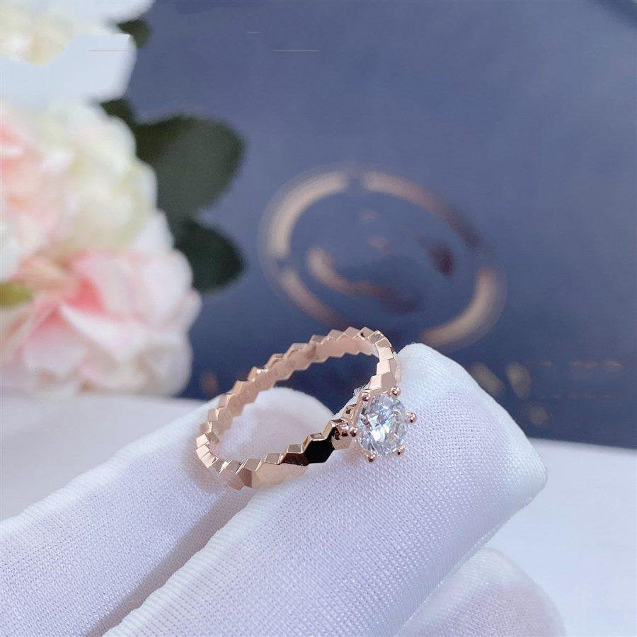[Vellora Opalyn]BEE LOVE RING PINK GOLD 1 DIAMOND