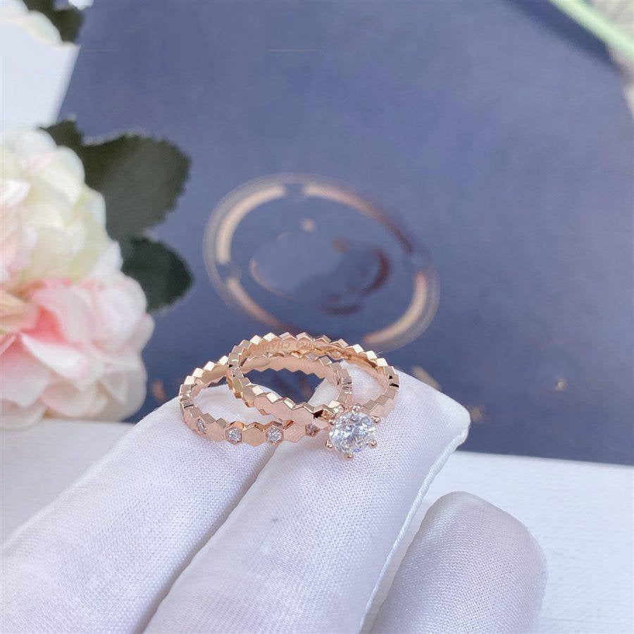 [Vellora Opalyn]BEE LOVE RING PINK GOLD 1 DIAMOND