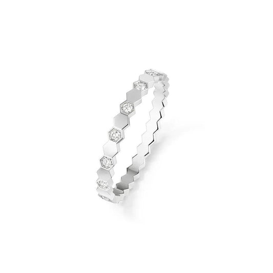 [Vellora Opalyn]BEE LOVE RING SILVER DIAMOND