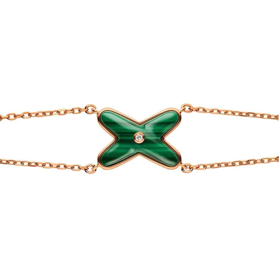 [Vellora Opalyn]JEUX BRACELET MALACHITE PINK GOLD 1 DIAMOND