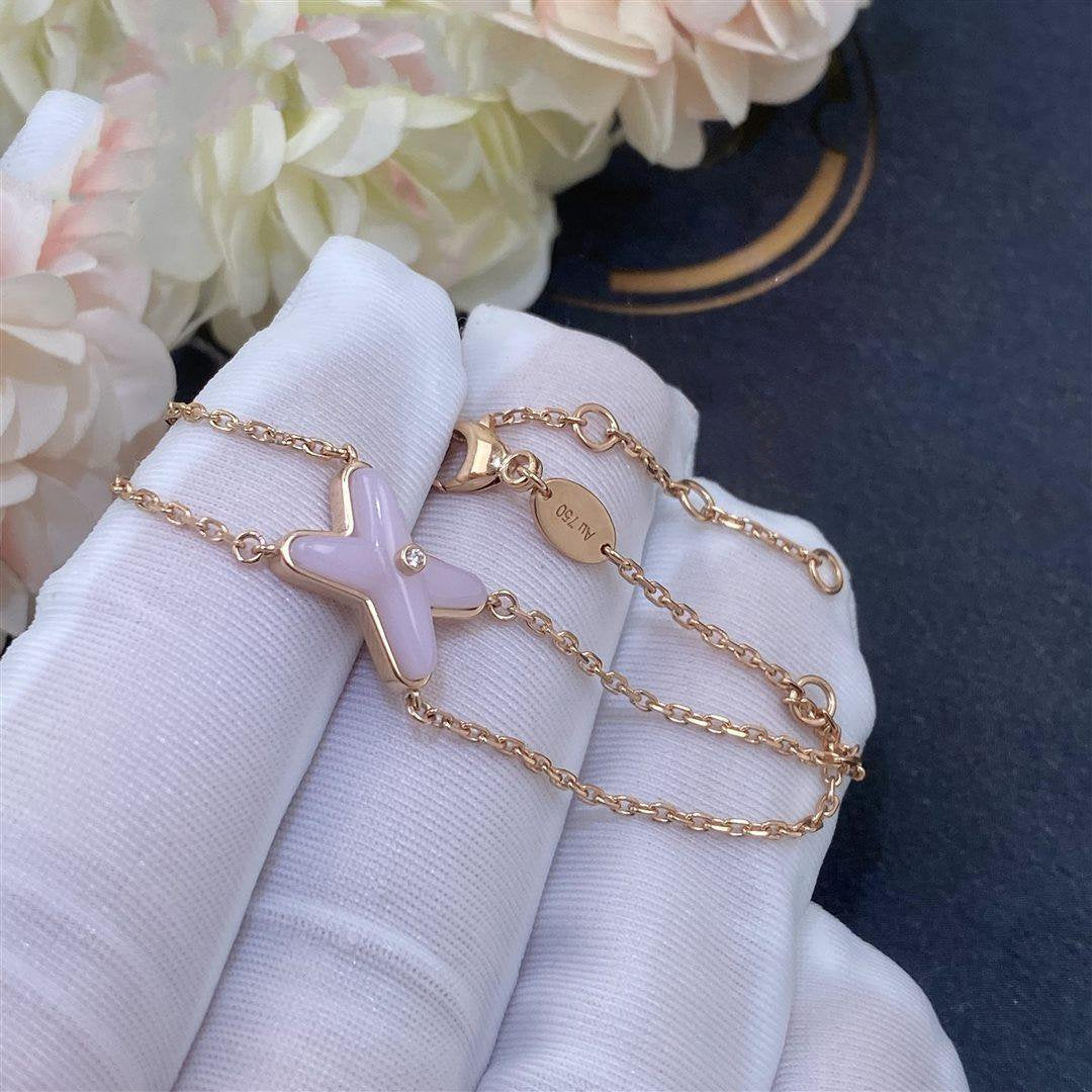 [Vellora Opalyn]JEUX BRACELET PINK MOP PINK GOLD 1 DIAMOND