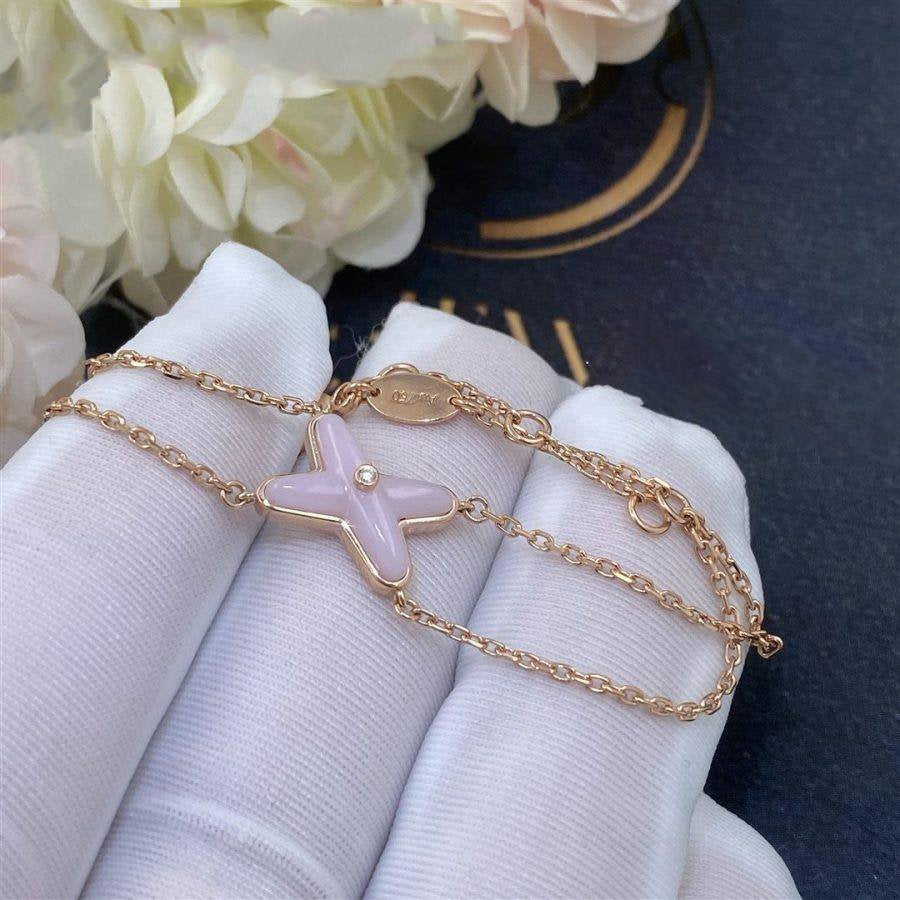 [Vellora Opalyn]JEUX BRACELET PINK MOP PINK GOLD 1 DIAMOND