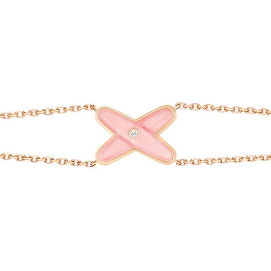 [Vellora Opalyn]JEUX BRACELET PINK MOP PINK GOLD 1 DIAMOND