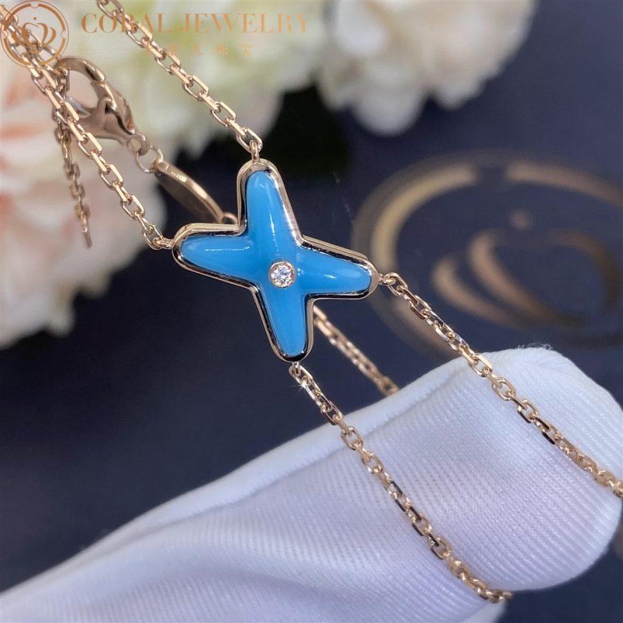 [Vellora Opalyn]JEUX BRACELET TURQUOISE PINK GOLD 1 DIAMOND