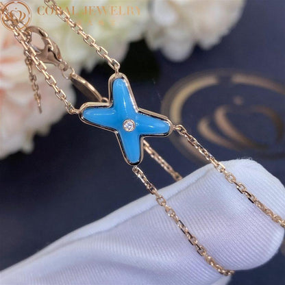 [Vellora Opalyn]JEUX BRACELET TURQUOISE PINK GOLD 1 DIAMOND