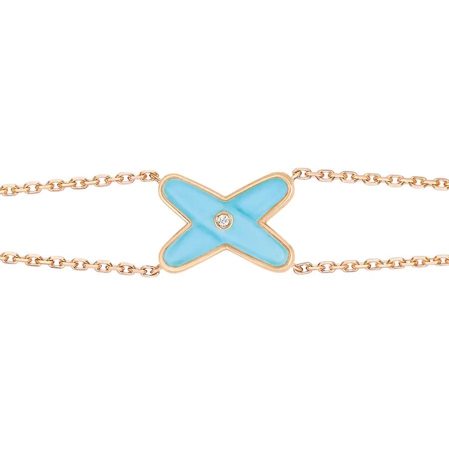 [Vellora Opalyn]JEUX BRACELET TURQUOISE PINK GOLD 1 DIAMOND