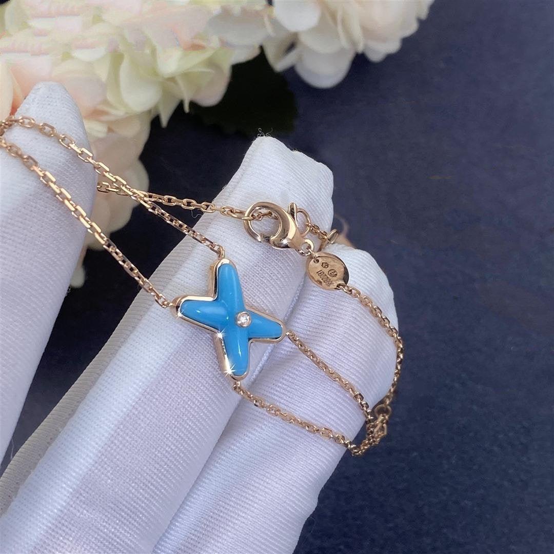[Vellora Opalyn]JEUX BRACELET TURQUOISE PINK GOLD 1 DIAMOND