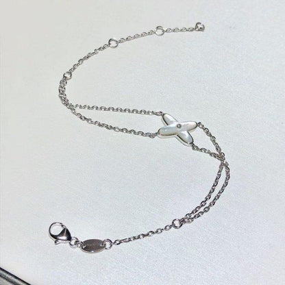 [Vellora Opalyn]JEUX BRACELET WHITE MOP SILVER 1 DIAMOND