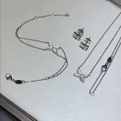 [Vellora Opalyn]JEUX BRACELET WHITE MOP SILVER 1 DIAMOND