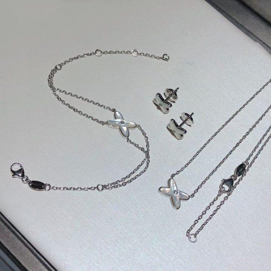 [Vellora Opalyn]JEUX BRACELET WHITE MOP SILVER 1 DIAMOND