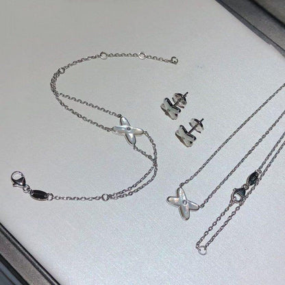 [Vellora Opalyn]JEUX BRACELET WHITE MOP SILVER 1 DIAMOND