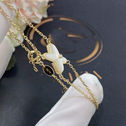 [Vellora Opalyn]JEUX BRACELET WHITE MOP GOLD 1 DIAMOND