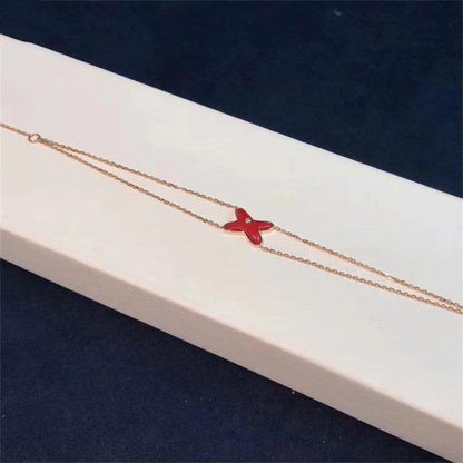[Vellora Opalyn]JEUX BRACELET CARNELIAN PINK GOLD 1 DIAMOND