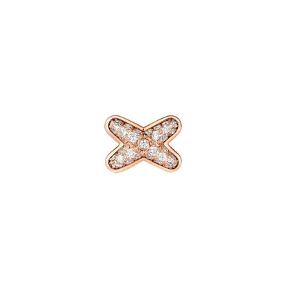 [Vellora Opalyn]JEUX DE PINK GOLD DIAMOND EARRINGS
