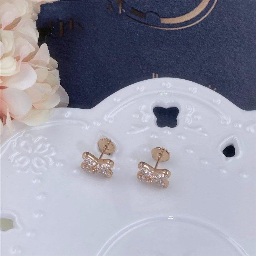 [Vellora Opalyn]JEUX DE PINK GOLD DIAMOND EARRINGS