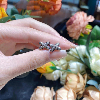 [Vellora Opalyn]JEUX DE SILVER DIAMOND EARRINGS