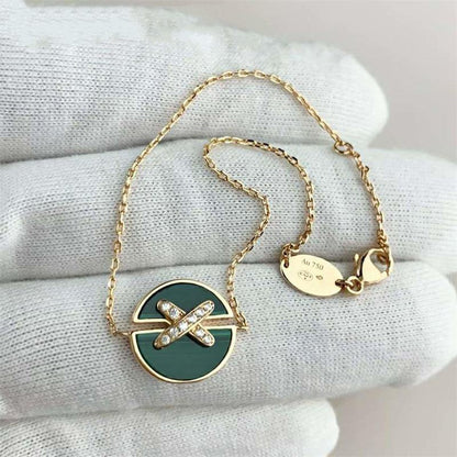 [Vellora Opalyn]JEUX DE BRACELET MALACHITE PINK GOLD DIAMONDS