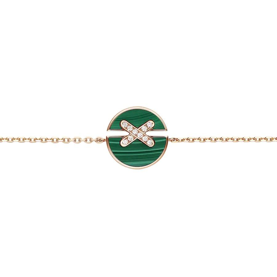 [Vellora Opalyn]JEUX DE BRACELET MALACHITE PINK GOLD DIAMONDS