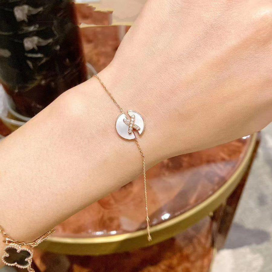 [Vellora Opalyn]JEUX DE BRACELET MOP PINK GOLD DIAMONDS