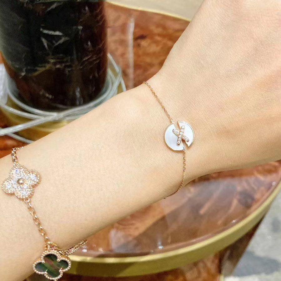 [Vellora Opalyn]JEUX DE BRACELET MOP PINK GOLD DIAMONDS