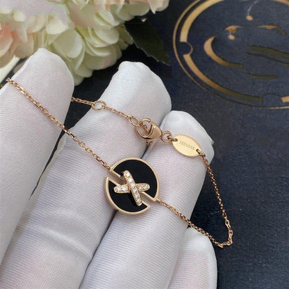 [Vellora Opalyn]JEUX DE BRACELET ONYX PINK GOLD DIAMOND