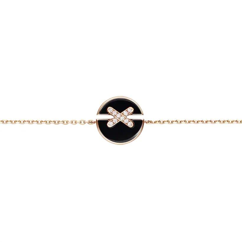 [Vellora Opalyn]JEUX DE BRACELET ONYX PINK GOLD DIAMOND
