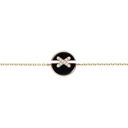[Vellora Opalyn]JEUX DE BRACELET ONYX PINK GOLD DIAMOND
