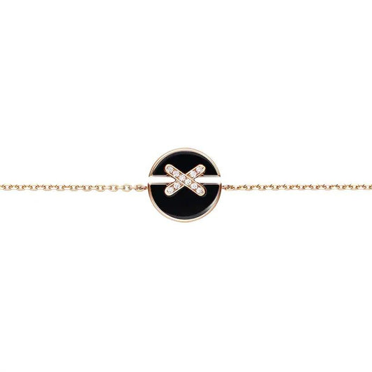 [Vellora Opalyn]JEUX DE BRACELET ONYX PINK GOLD DIAMOND