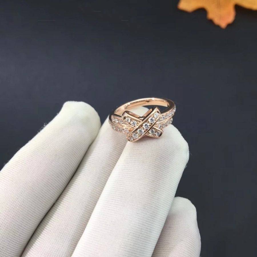 [Vellora Opalyn]JEUX DE RING PINK GOLD DIAMOND