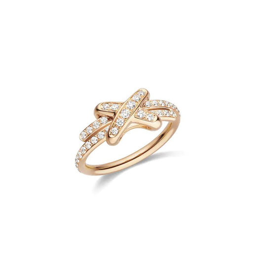 [Vellora Opalyn]JEUX DE RING PINK GOLD DIAMOND