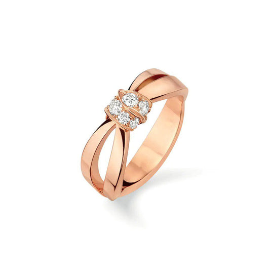 [Vellora Opalyn]LIENS RING PINK GOLD DIAMOND