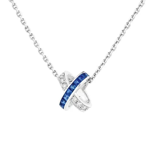 [Vellora Opalyn]LIENS DIAMOND SILVER NECKLACE
