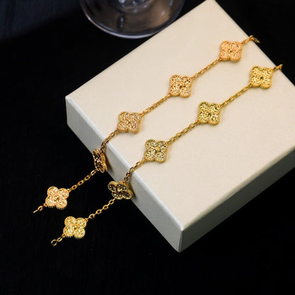 [Vellora Opalyn]CLOVER 5 MOTIFS BRONZING BRACELET