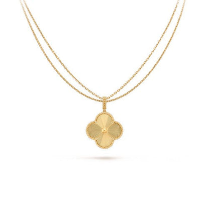[Vellora Opalyn]CLOVER 25MM PEDANT NECKLACE GOLD