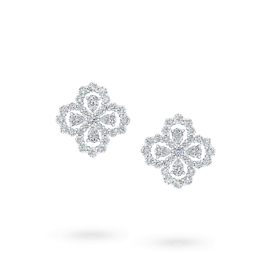 [Vellora Opalyn]LOOP EARRINGS FULL MOTIF DIAMOND 16MM