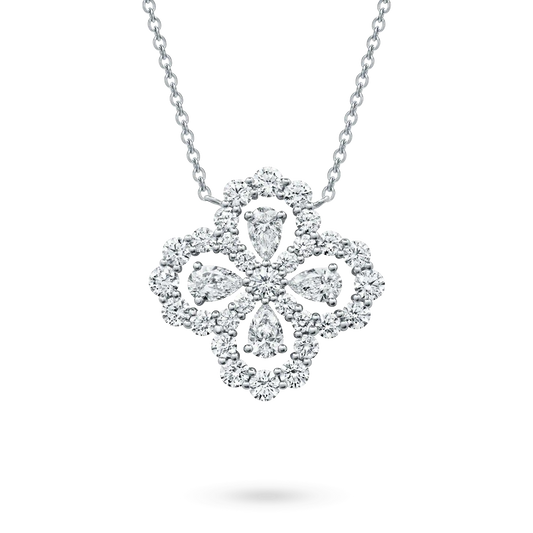 [Vellora Opalyn]LOOP NECKLACE FULL MOTIF DIAMOND 16MM MULTIPLE COLORS