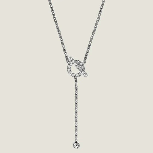 [Vellora Opalyn]FINESSE SILVER DIAMOND NECKLACE