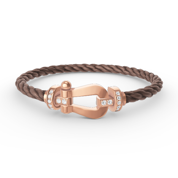 [Vellora Opalyn]FORCE LARGE HORSESHOE HALF DIAMOND BRACELET ROSE GOLD