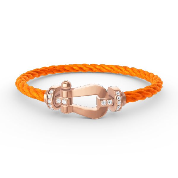 [Vellora Opalyn]FORCE LARGE HORSESHOE HALF DIAMOND BRACELET ROSE GOLD